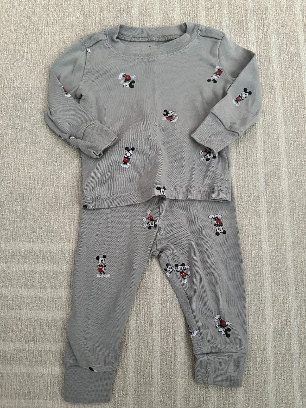 Janie and Jack Disney Mickey Pajamas Sz 6-12M
